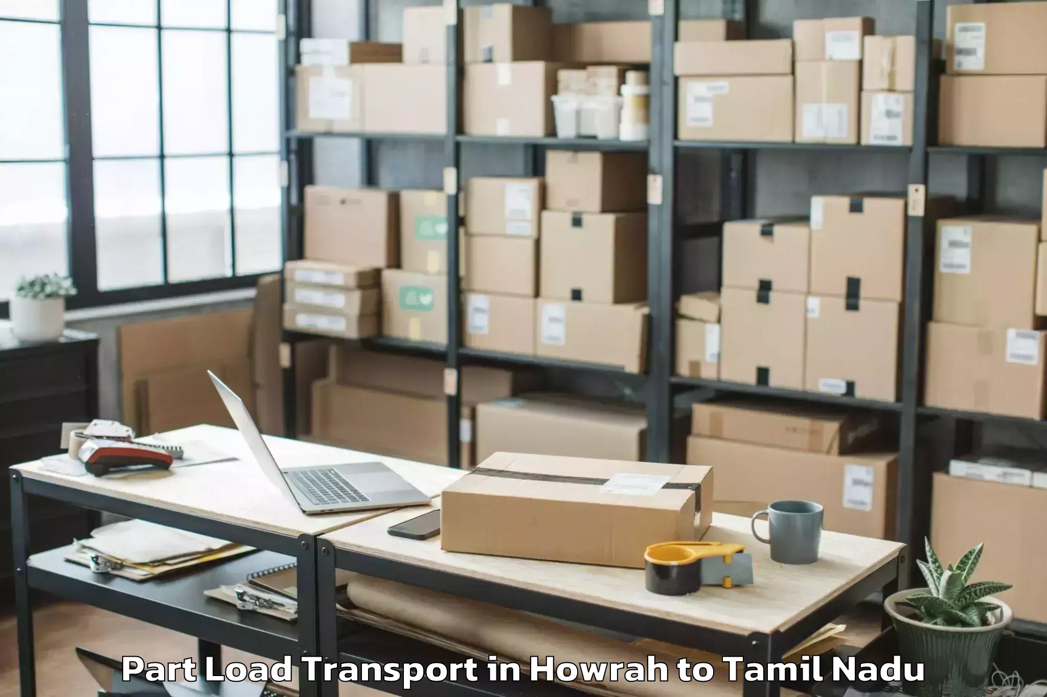 Affordable Howrah to Vallioor Part Load Transport